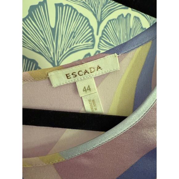 ESCADA 100% Silk Pastel Colored Blouse Sz. 44 - Picture 2 of 8